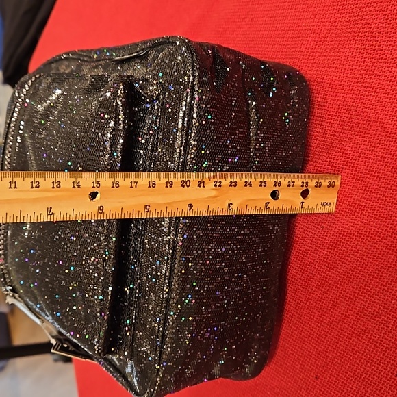 Multicolored iridescent Glam Black backpack NWT travel school everyday - Picture 9 of 16